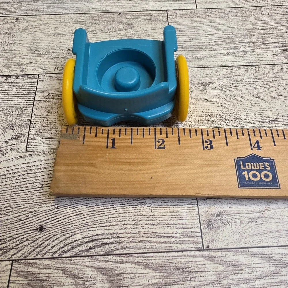 Fisher Price Little People 1995  Blue Wheelchair / Yellow Wheels